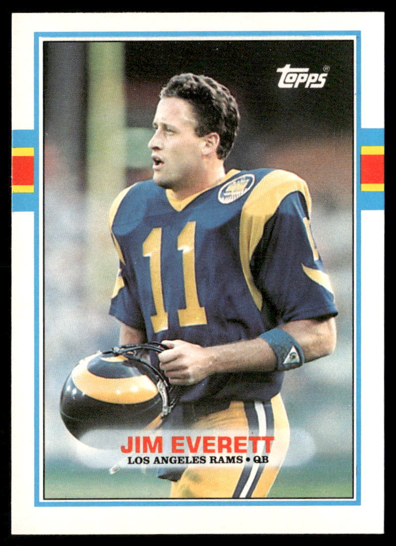 Jim Everett 1989 Topps American/UK #24 - Los Angeles Rams