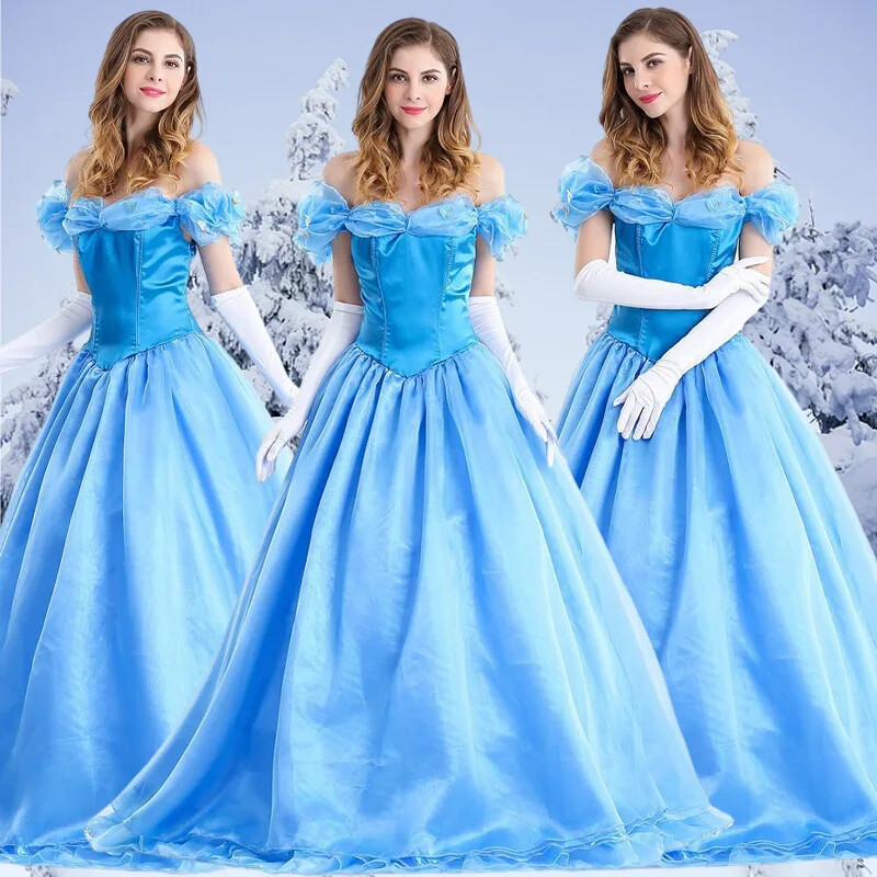Deluxe Adult Cinderella Costume Halloween Princess Women Fancy Ball Gown Dress | eBay Deluxe Adult Cinderella Costume Halloween Princess Women Fancy Ball Gown Dress | eBay