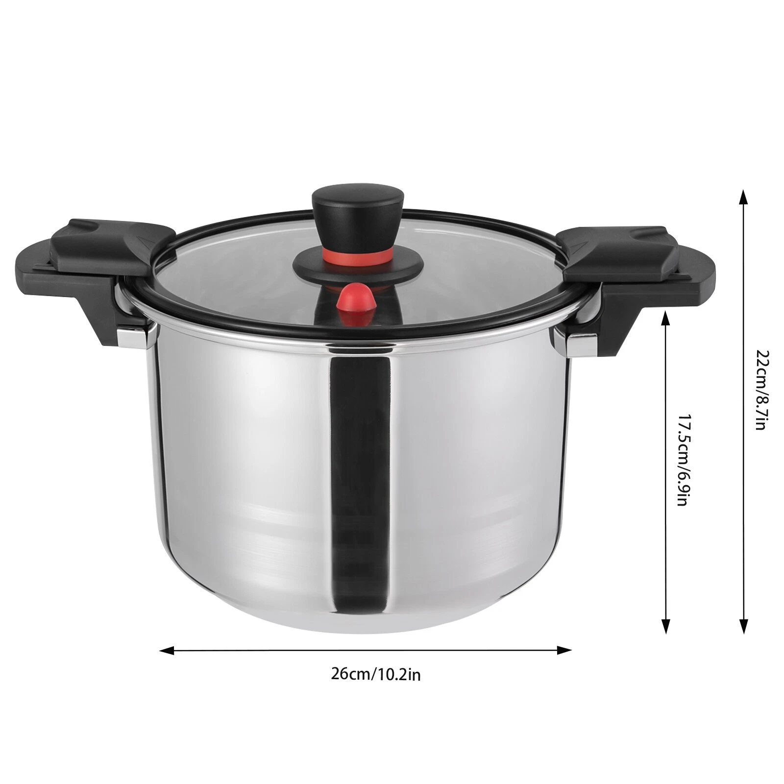 Pressure Pot, Pressure Cooker, 201 Stainless Steel Pressure Pot US NEW