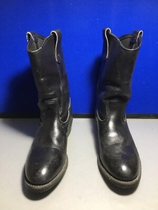 red wing black steel toe work boots