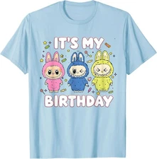 Happy Birthday Labubu Bday Decortion Girls Kids Teens T-Shirt