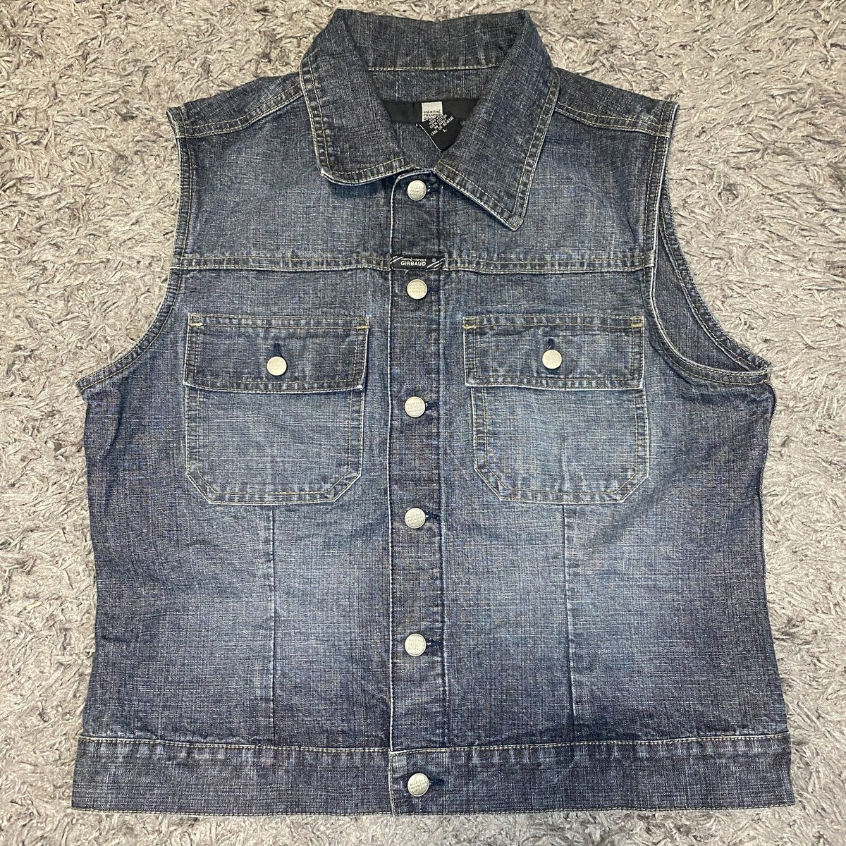 MARITHÉ FRANÇOIS GIRBAUD denim vest 1980s Marithe Francois Girbaud x Complements Denim Hooded
