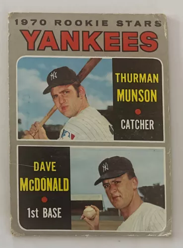 1970 Topps Baseball Yankees Rookie Stars #189 Thurman Munson Rookie RC