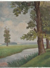 Painting on cardboard Forest sketches 22х26  cm.