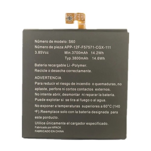 Do Caterpillar CAT S60 APP-12F-F5757I-CGX-111 Wymiana akumulatora Fabrycznie nowa - Zdjęcie 3 z 5