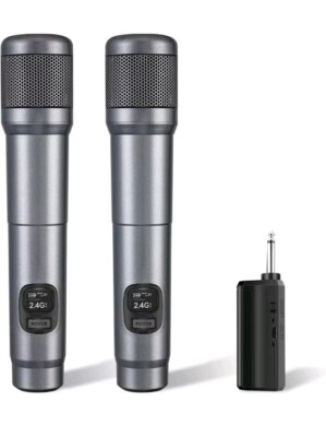 Wireless Microphone, FOLTUSMY Dual Handhold Dynamic 