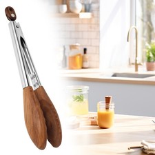 Walnut Wood Tong Versatile Kitchen Wooden Tong with Stainless Steel Handle Tong