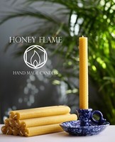 SALE 12 x 100% PURE BEESWAX candles ~ 20cm x 2cm ~Eco-friendly