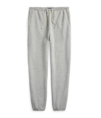 NEW MEN'S POLO RALPH LAUREN GARMENT DYED FLEECE SWEATPANT IN LOFT HEATHER GREY