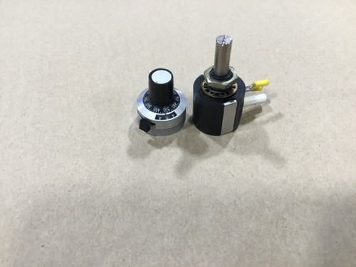 Copal M22E10 Potentiometer 10 Turn With Locking Knob Adjuster #32D43