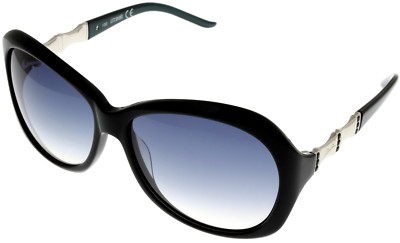 Just Cavalli Sunglasses Women Black Silver Blue Rectangular  display picture 3