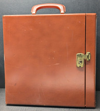 VINTAGE 1960'S RECORD 12" ABLUM CARRYING STORAGE CASE 25 LP's VINYL SIDE OPENING