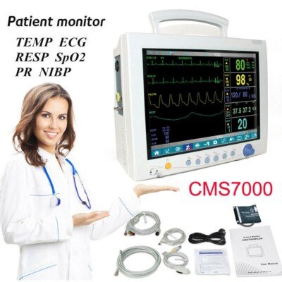 CMS7000 ICU Patientenüberwachung Vitalzeichen Monitor ECG NIBP SPO2 TEMP RESP PR
