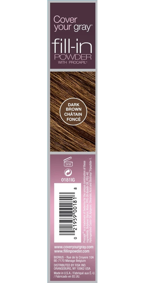 Paquete de 2 aplicadores de cepillo impermeables de relleno en polvo para adelgazar el cabello 0,42 oz Foto 2 de 4