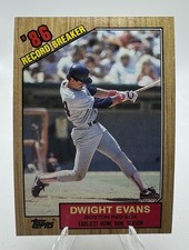 Topps 1987 Dwight Evans #3 Boston Red Sox Record Breaker ⚾️
