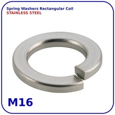M16 Stainless Steel Spring Washers Rectangular Section Coil Lock Washer A2