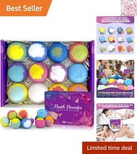 Luxurious 12-Pack Handmade Bath Bomb Gift Set for Relaxation  Aromatherapy