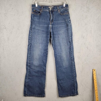 Levis Jeans Womens 10 Short Blue 515 Perfectly Slimming Bootcut Stretch Denim