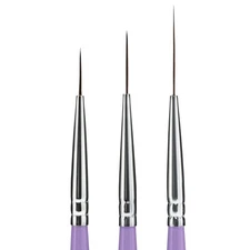 Beaute Galleria 3 Pieces Nail Art Long Striper Brush Set (12mm, 16mm, 22mm) f...