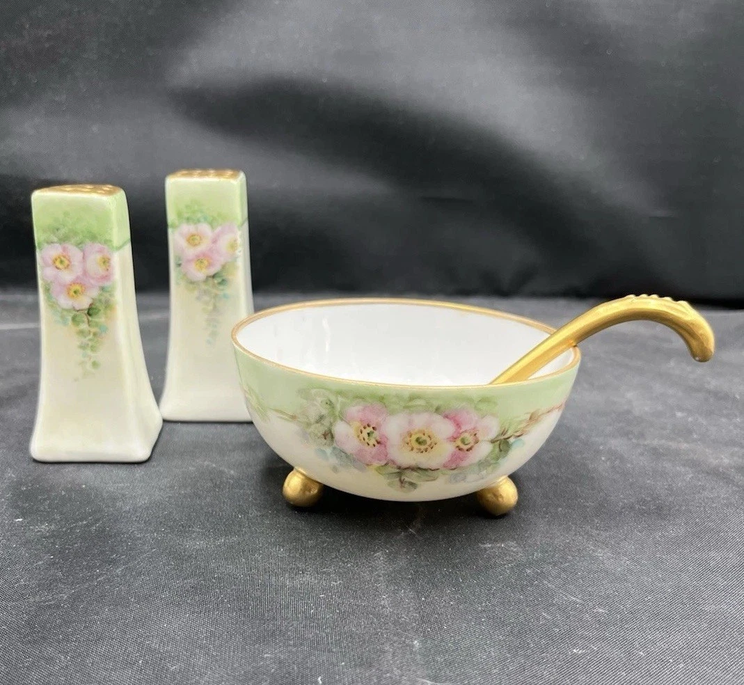 NIPPON HAND PAINTED 花柄陶器ボウル 金属脚付き Nippon Bowl Ladle for sale | eBay