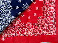 Vtg Pair Red Blue Bandana Set Hav A Hank New Unused