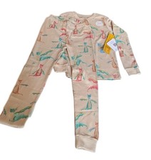 Burt  s Bees Baby 100 Organic Cotton Dragon Pajamas Kids 6Y NWT Snug Fit