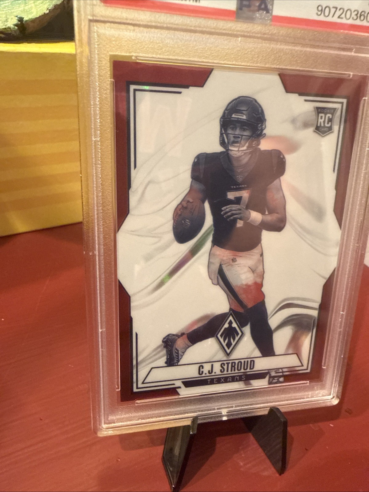 2023 Panini Phoenix - Contours C.J. Stroud #CON-20 Red /199 (RC) PSA 8 SP Mint view 5