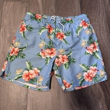 Old Navy Men's Hibiscus Floral Print Swim Trunks size Large