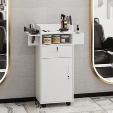 Rolling Hair Styling Station Barber Cabinet B...