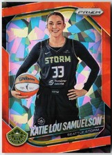 2025 Panini WNBA Prizm Katie Lou Samuelson #82 Orange Ice Seattle Storm
