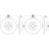2X Hella Bremsscheiben 270Mm Hinten Passend FüR Renault Grand Megane ScÉN