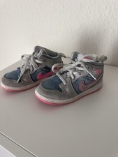 Jordan Kids' Preschool Air Jordan 1 Mid Sneakers Denim Pink Sz 12C