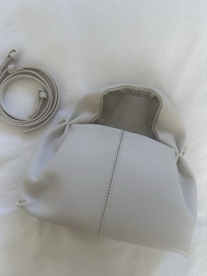 Polene Numero Neuf Textured Chalk Leather Crossbody Bag - Lightly Used