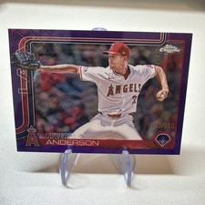 2025 Topps Chrome Logofractor Edition Purple Tyler Anderson #227 Angels /250