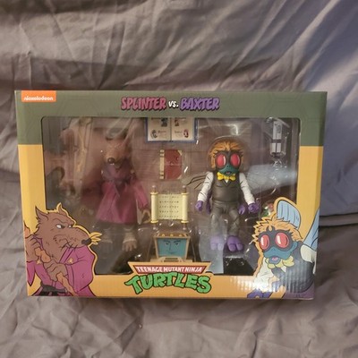 NECA TMNT Ninja Turtles Splinter & Baxter Stockman SEALED ACTION FIGURE 2 Pack