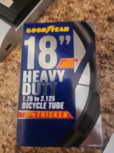 Goodyear 18" 1.75-2.125 Heavy Duty Thick Bicycle Tube w Levers Lot of 2