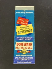 Vintage Virginia Matchbook “Boulevard Sunoco Dealer” Arlington
