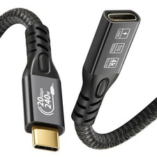 20Gbps USB C 3.2 Extension Cable 4K 60Hz 240W Male to Female Extender Cord