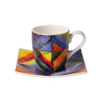 Wassily Kandinsky Espressotasse mit UT FARBSTUDIE 100ml Porzellan Goebel