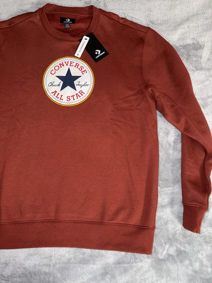 Converse All Star Chuck Taylor Mens Crewneck Pullover Sweatshirt Size L NWT - Image 3 of 4