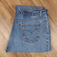 Vintage Levi  s Orange Tab Jeans Mens 37x30 Blue Tapered Leg Cotton Denim 90s