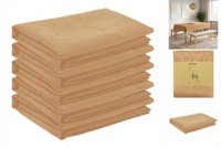 Tischdecke 5 Stk. Rechteckig Beige 140X200 Cm Jacquard-Optik