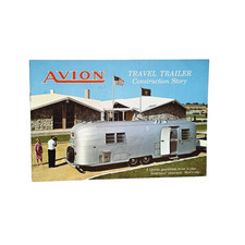 1965 Avion Travel Trailer Construction Story Brochure Ca Dealer Stamp Vintage Rv