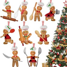 27 Pieces Gingerbread Ornaments Baking Man Farmhouse Assorted