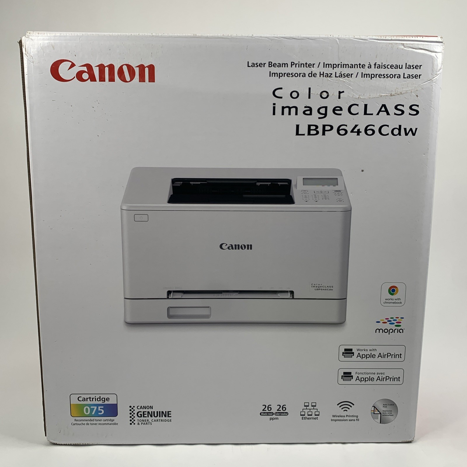 Canon - imageCLASS LBP646Cdw Wireless Duplex Color Laser Printer - White-