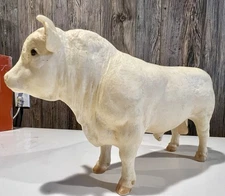 Vintage Breyer Charolais White Bull Alabaster Breyer #360  Country Farm Rare Cow