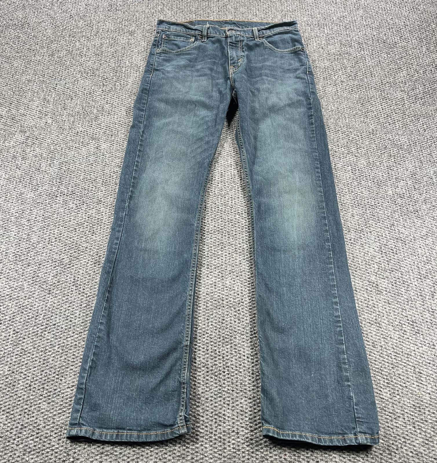 Levis 527 Jeans Mens 32x34 Blue Low Rise Bootcut Denim Distress Cowboy Western