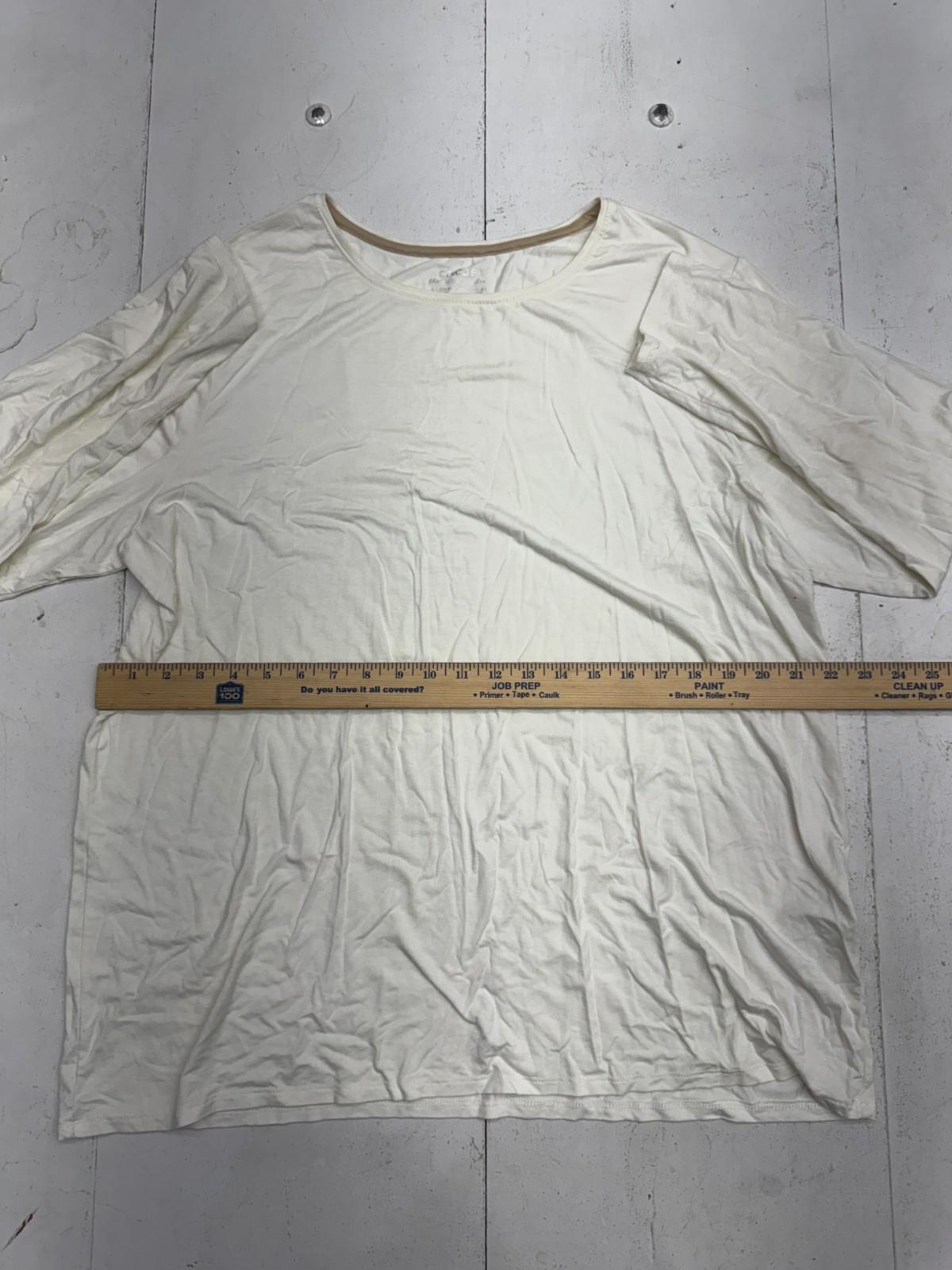 Chicos Ultimate Tee Solid White Lightweight Long … - image 5