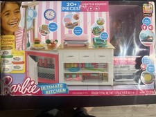 Barbie Kitchen Playset with Doll with 5 Dough Colors and 20 Accessories