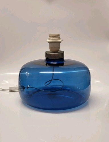 IKEA Issjo B0211 Blue Glass Table Lamp Vintage 90's